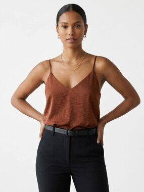 Wilfred Free | Aritzia Satin Camisole Tank Top Brown | Size Medium